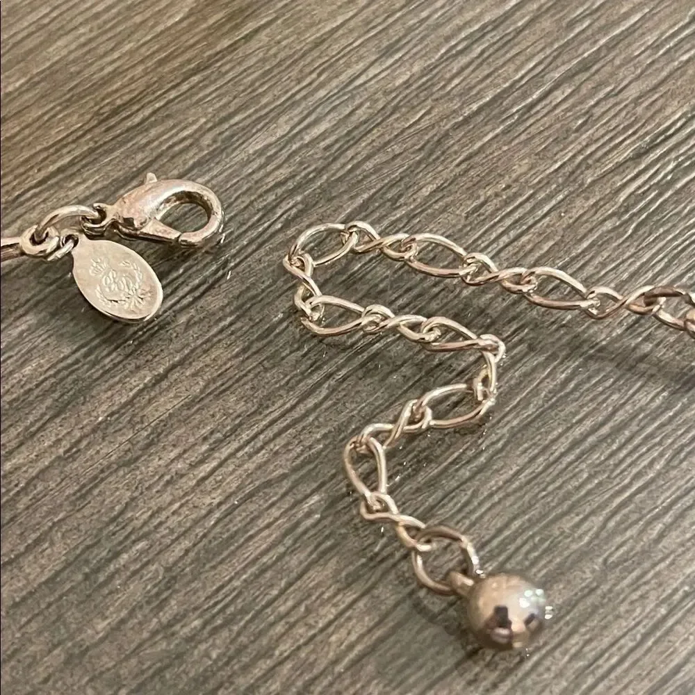 Premier Designs Curved Bar Link Necklace Silver-tone Women's Necklace Scalloped